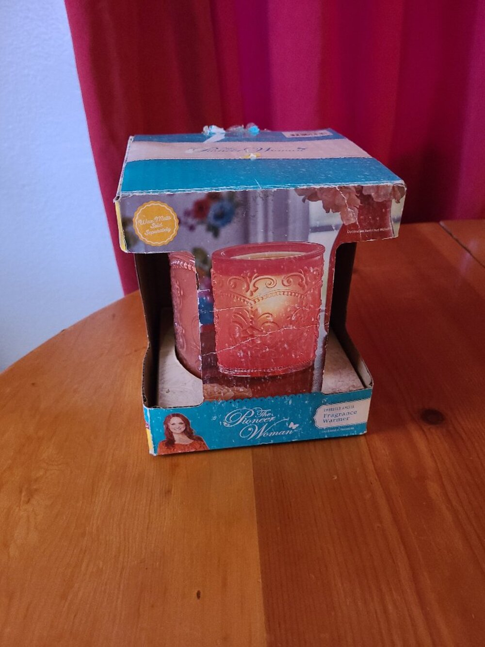 Pioneer Woman Fragance Wax Warmer Embossed Amelia Coral New In Box